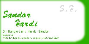 sandor hardi business card